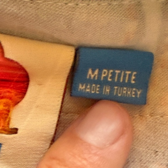 Farm Rio Puff-Sleeve Linen Jumpsuit Black White Size Medium Petite - Picture 7 of 13